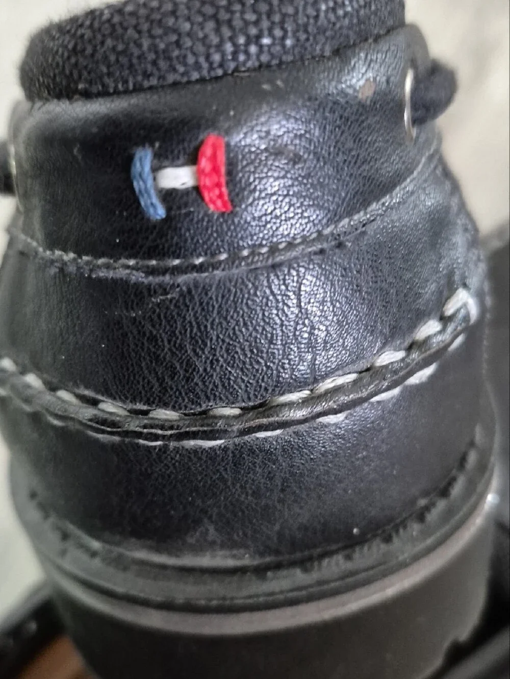 Tommy Hilfiger Men’s Black Leather Moc Toe Boat Shoes